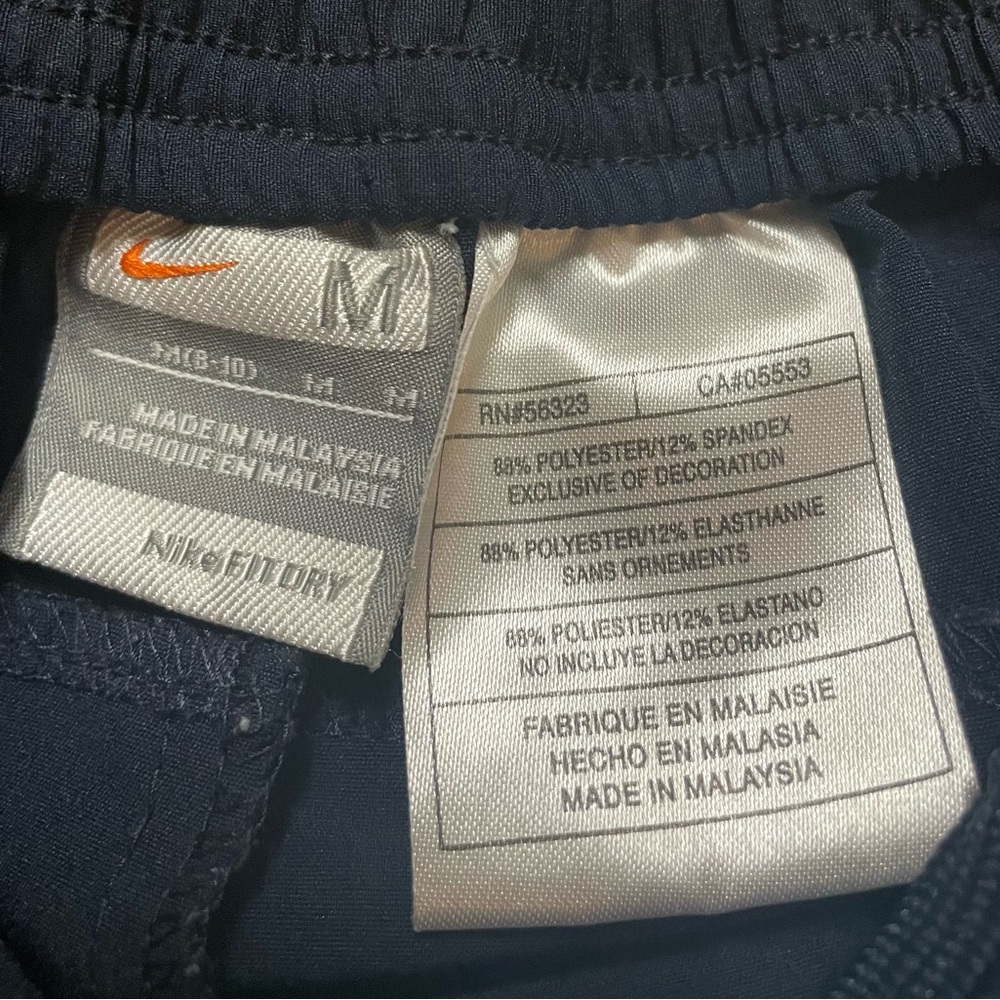 Nike Black Athletic Running Shorts with Yellow Swoosh - Picture 3 of 3